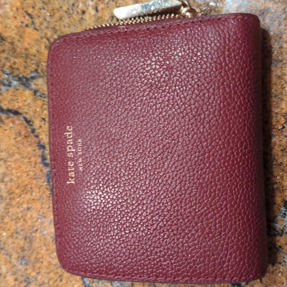 Kate Spade Burgundy bifold wallet